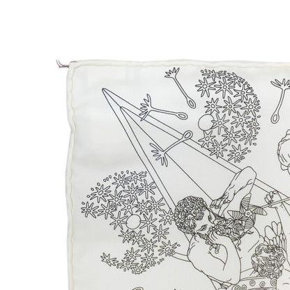 Hermes Heaven Carre 90 Herms Flagship White Silk 100% Scarf — view 2