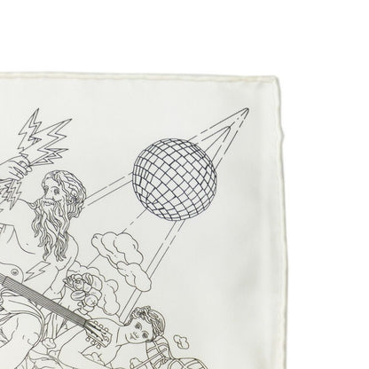Hermes Heaven Carre 90 Herms Flagship White Silk 100% Scarf — view 3