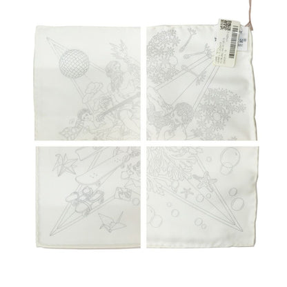 Hermes Heaven Carre 90 Herms Flagship White Silk 100% Scarf — view 7