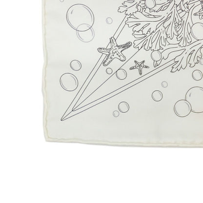 Hermes Heaven Carre 90 Herms Flagship White Silk 100% Scarf — view 5