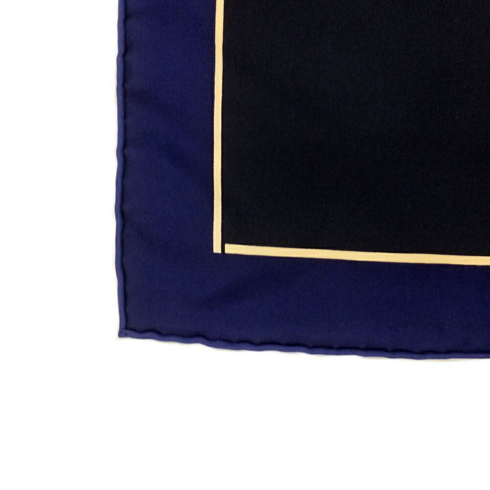 Hermes Heaven Carre 90 Silla Gaucho's Saddle Marine Navy Scarf — view 5