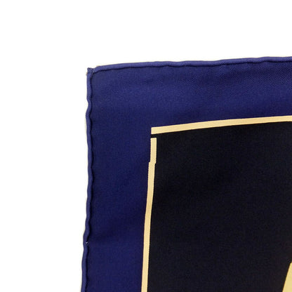 Hermes Heaven Carre 90 Silla Gaucho's Saddle Marine Navy Scarf — view 2