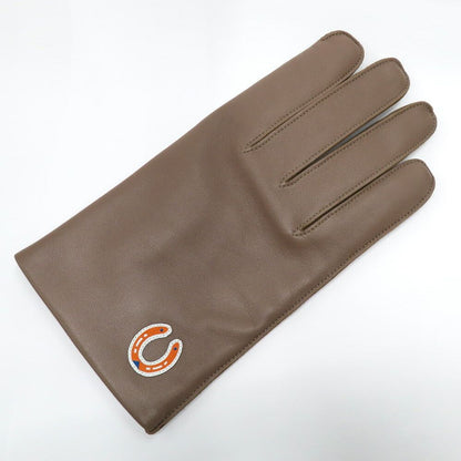 Hermes Gloves Beige Lambskin 9 Initial — view 3