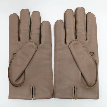 Hermes Gloves Beige Lambskin 9 Initial — view 2