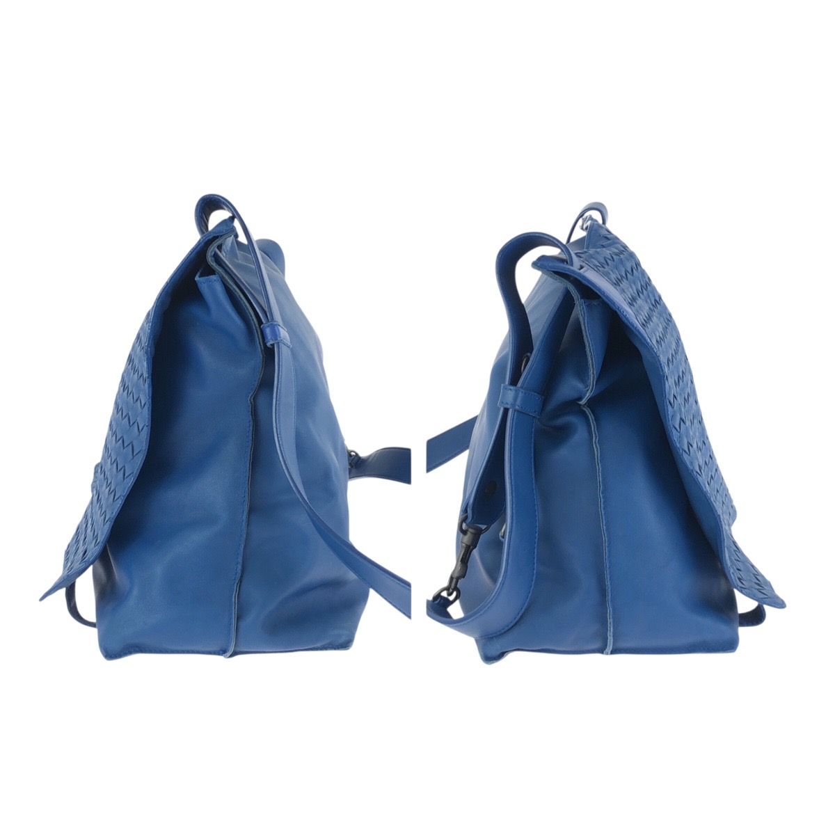 Bottega Veneta Blue Leather Shoulder Bag — view 8