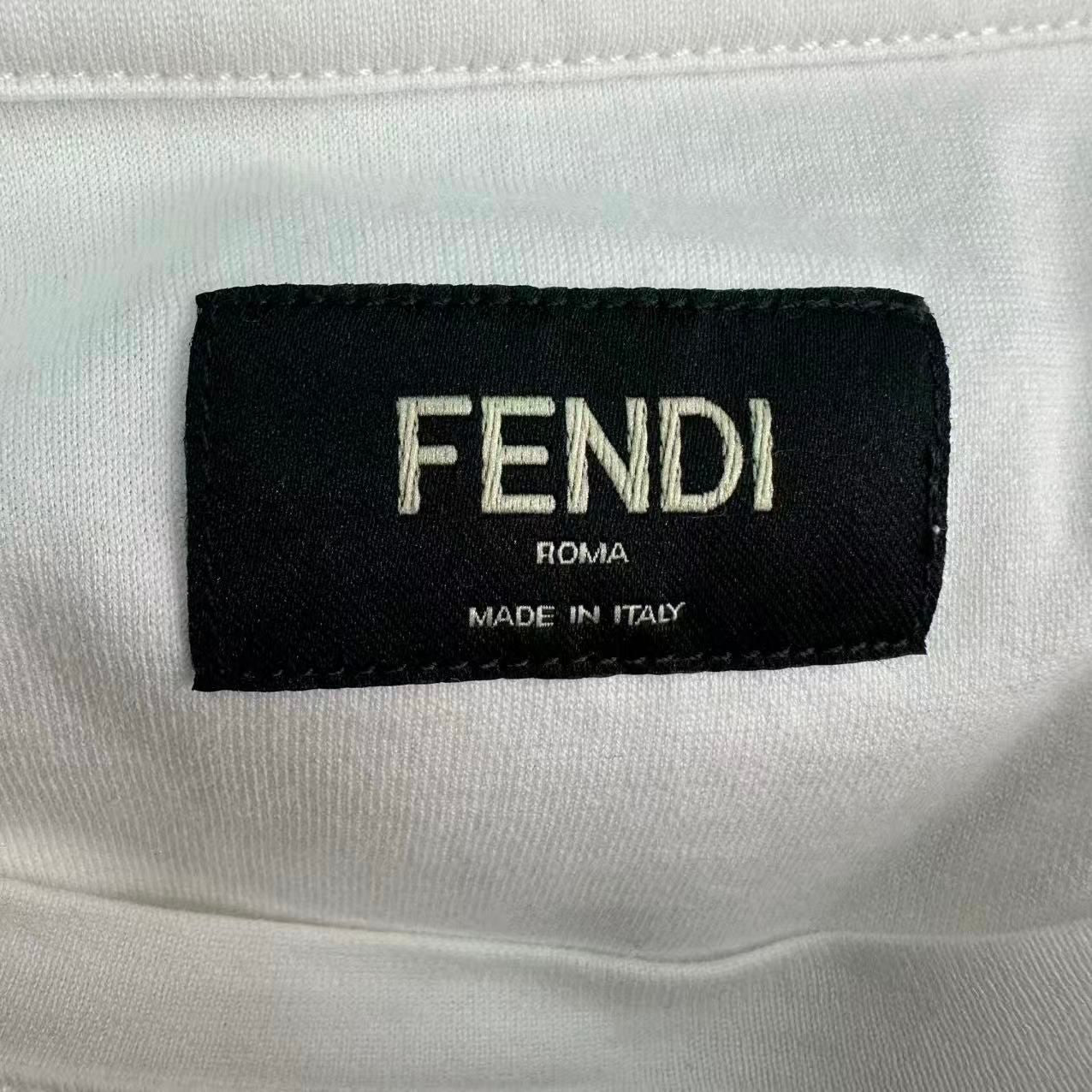 Fendi Top Jokarl Print T-Shirt White Cotton — view 6