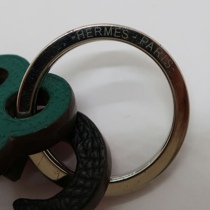 Hermes Ten Petit Ash Key Charm Red Black Green Bag Leather Key Ring — view 6