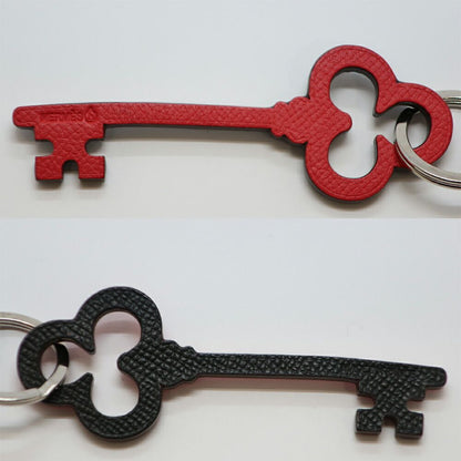 Hermes Ten Petit Ash Key Charm Red Black Green Bag Leather Key Ring — view 4
