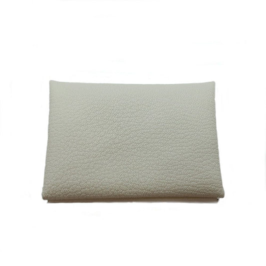 Hermes Heaven Calvidu Duo Chevre Coin Purse Card Case Silver Manufactured Around