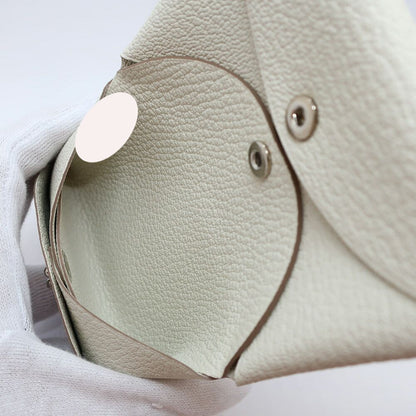 Hermes Heaven Calvidu Duo Chevre Coin Purse Card Case Silver Manufactured Around — view 8