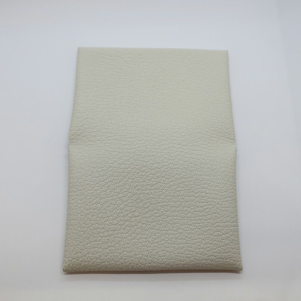 Hermes Heaven Calvidu Duo Chevre Coin Purse Card Case Silver Manufactured Around — view 6