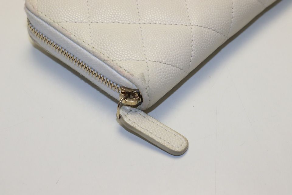 Chanel Stand Quilted Caviar Leather GD Wallet — view 4
