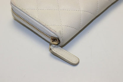 Chanel Stand Quilted Caviar Leather GD Wallet — view 4
