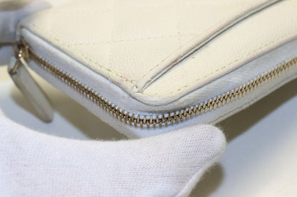 Chanel Stand Quilted Caviar Leather GD Wallet — view 8