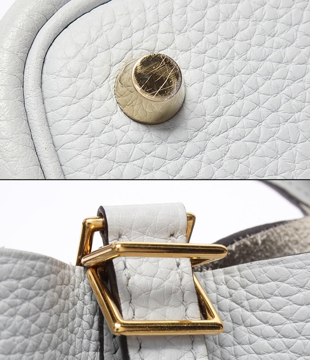 Hermes Handbag Silver Taurillon Clemence Picotin Lock PM — view 7