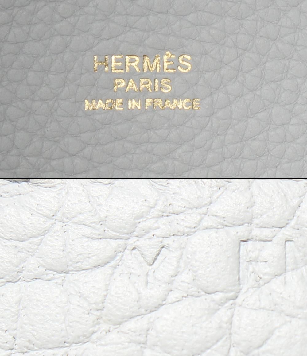 Hermes Handbag Silver Taurillon Clemence Picotin Lock PM — view 4