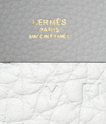 Hermes Handbag Silver Taurillon Clemence Picotin Lock PM — view 4