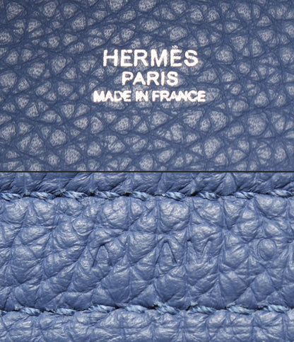Hermes Handbag Silver Blue Capucines Taurillon Clemence — view 4
