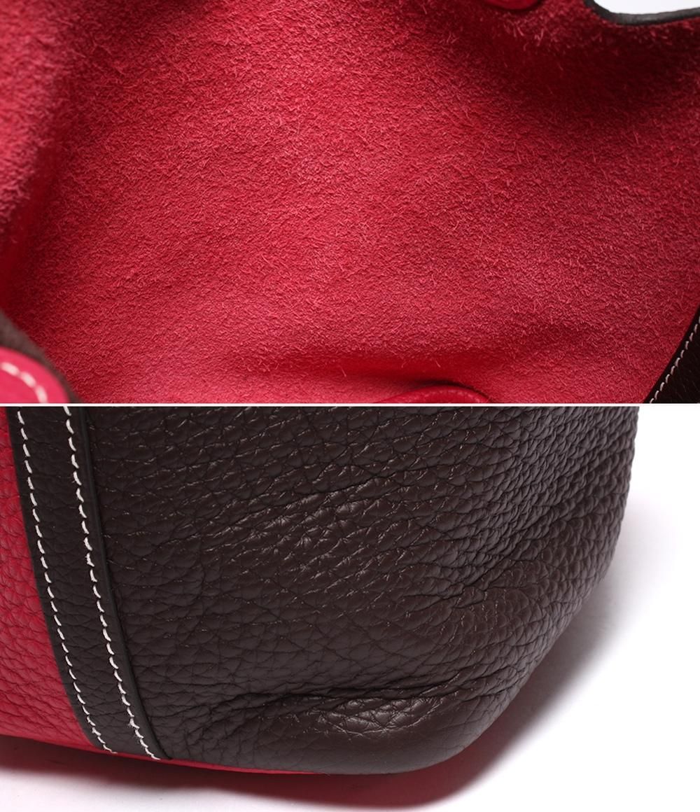 Hermes Handbag Silver Taurillon Clemence Picotin Lock PM Kazak — view 7