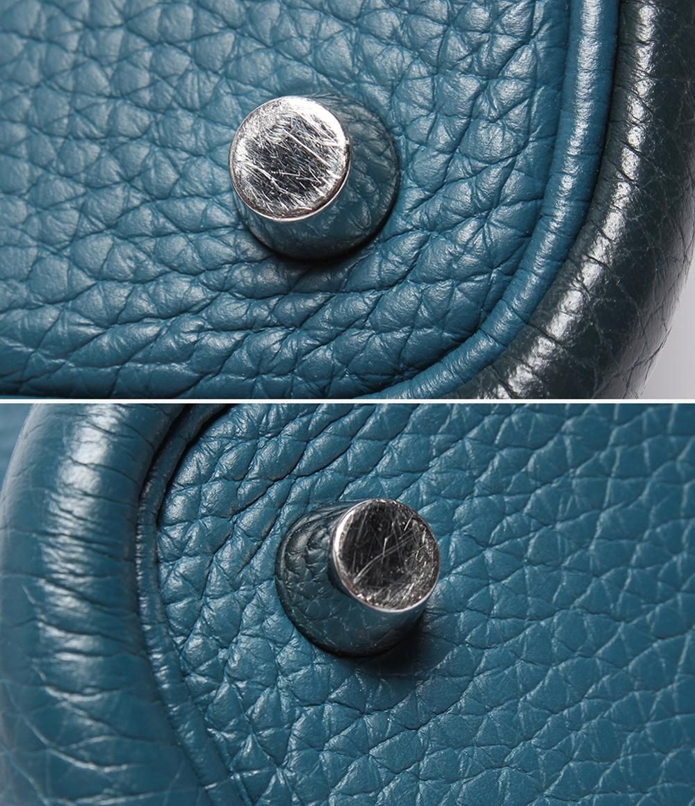 Hermes Handbag Silver Taurillon Clemence Picotin Lock PM Kazak — view 9