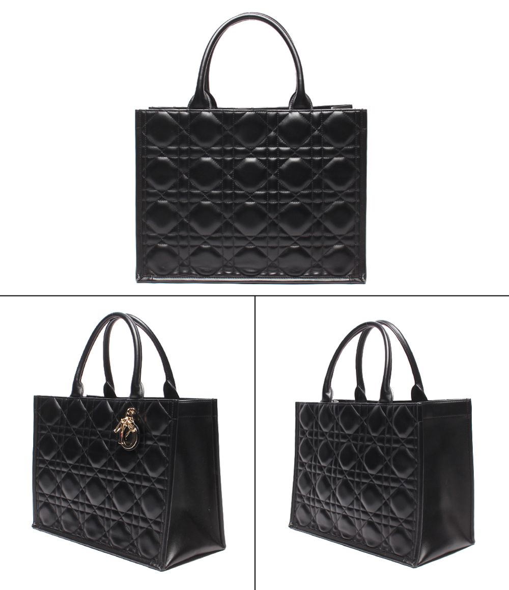 Dior 2-Way Tote Shoulder Book Macro Cannage — view 2