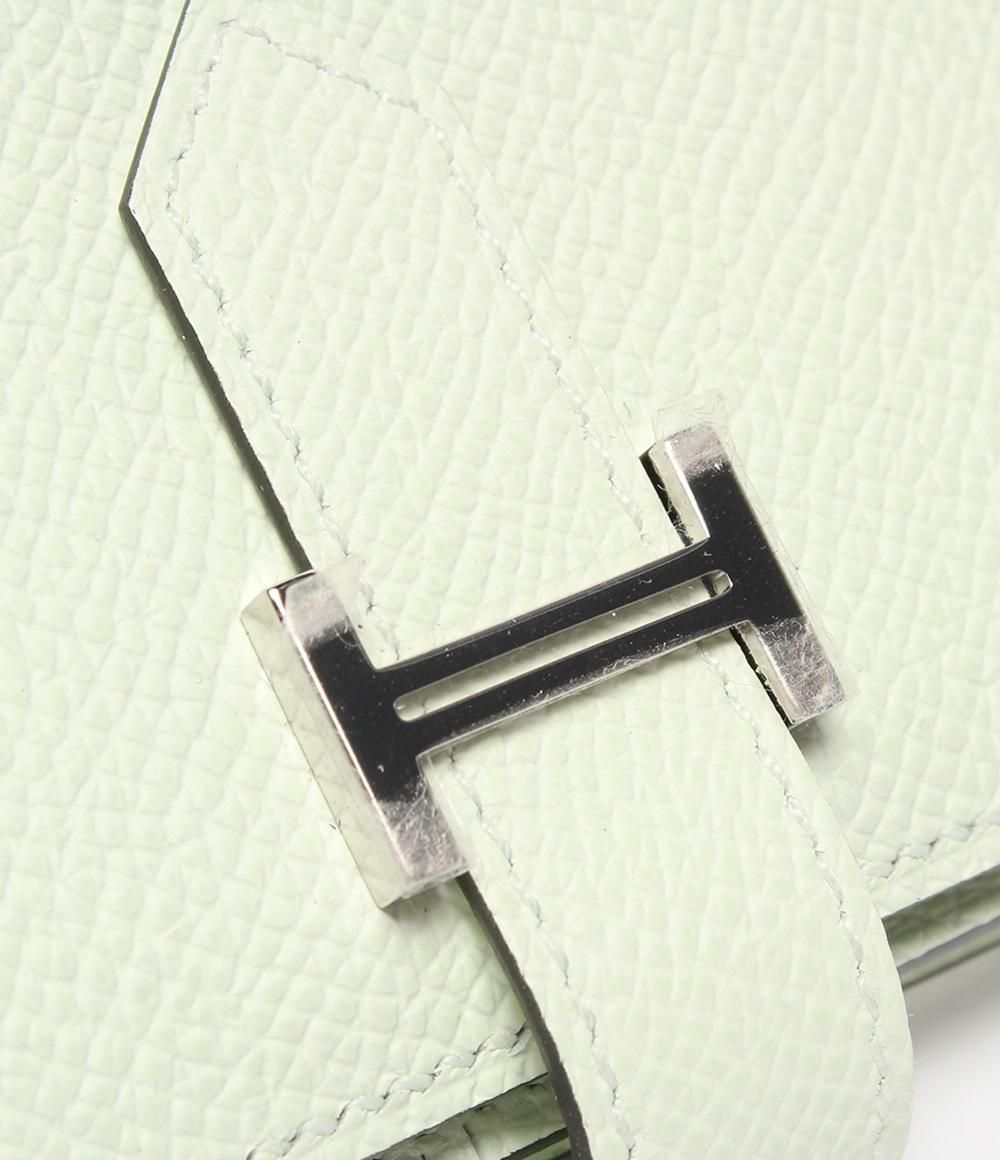 Hermes Wallet Silver Vert Veau Epsom Bearn — view 8