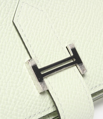 Hermes Wallet Silver Vert Veau Epsom Bearn — view 8