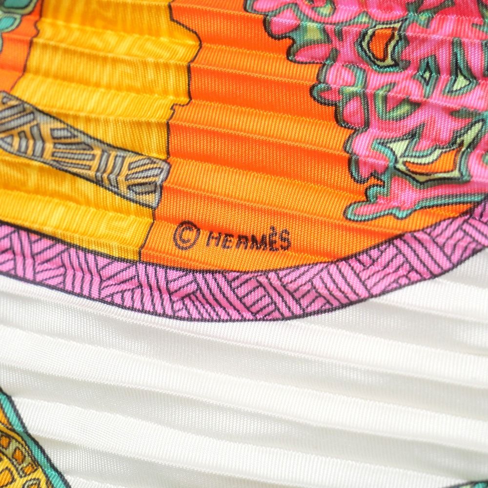 Hermes Art Des Steppes Carre Plisse Scarf Shawl — view 4