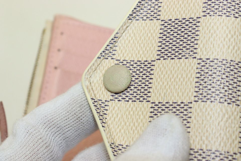 Louis Vuitton Damier Azur Portefeuille nineto Leather Wallet — view 9