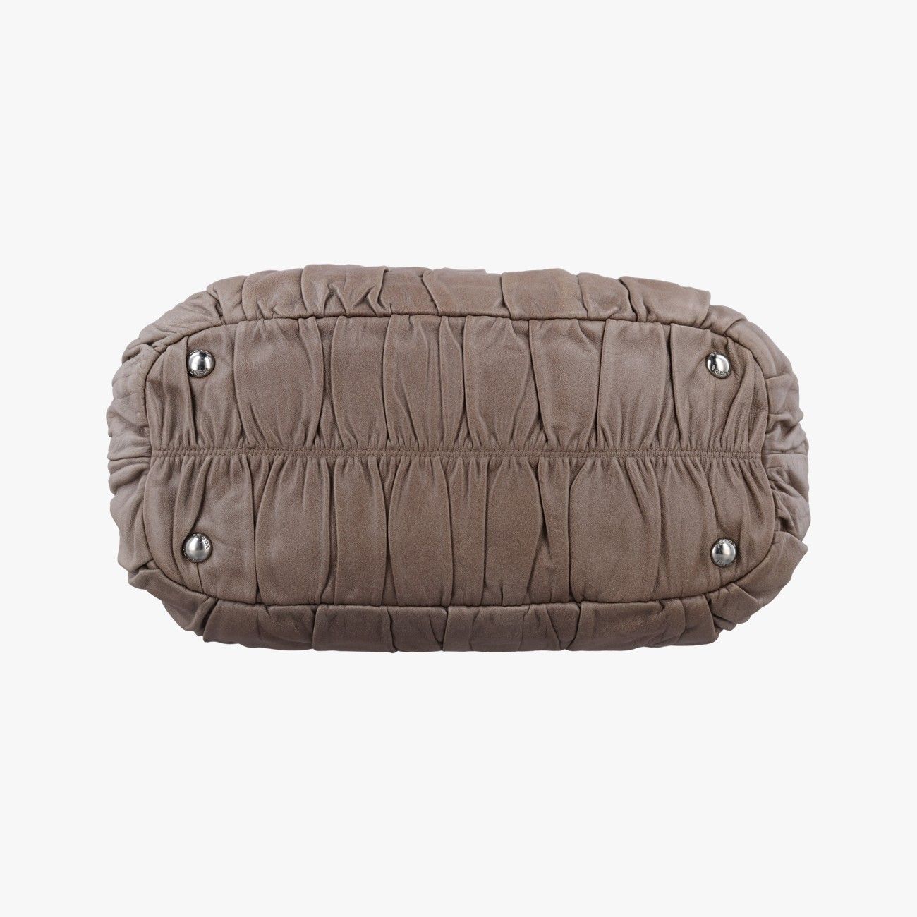 Prada the Brown Beige Lambskin Messenger Bag — view 3