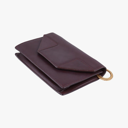 Saint Laurent Yves Red Leather Messenger Bag — view 4
