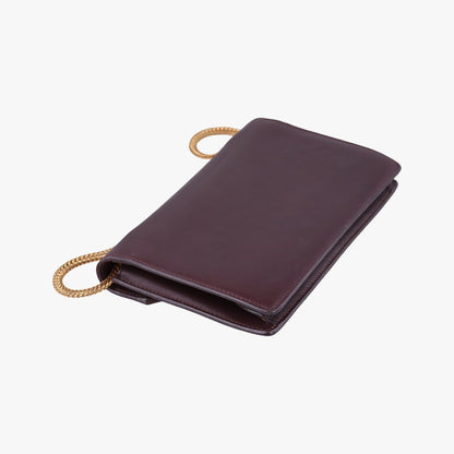 Saint Laurent Yves Red Leather Messenger Bag — view 7