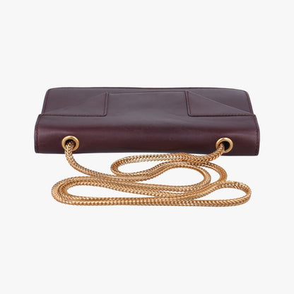 Saint Laurent Yves Red Leather Messenger Bag — view 8