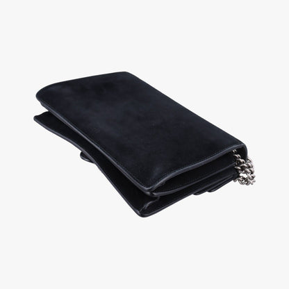 Gucci Black Suede Leather Messenger Bag — view 6