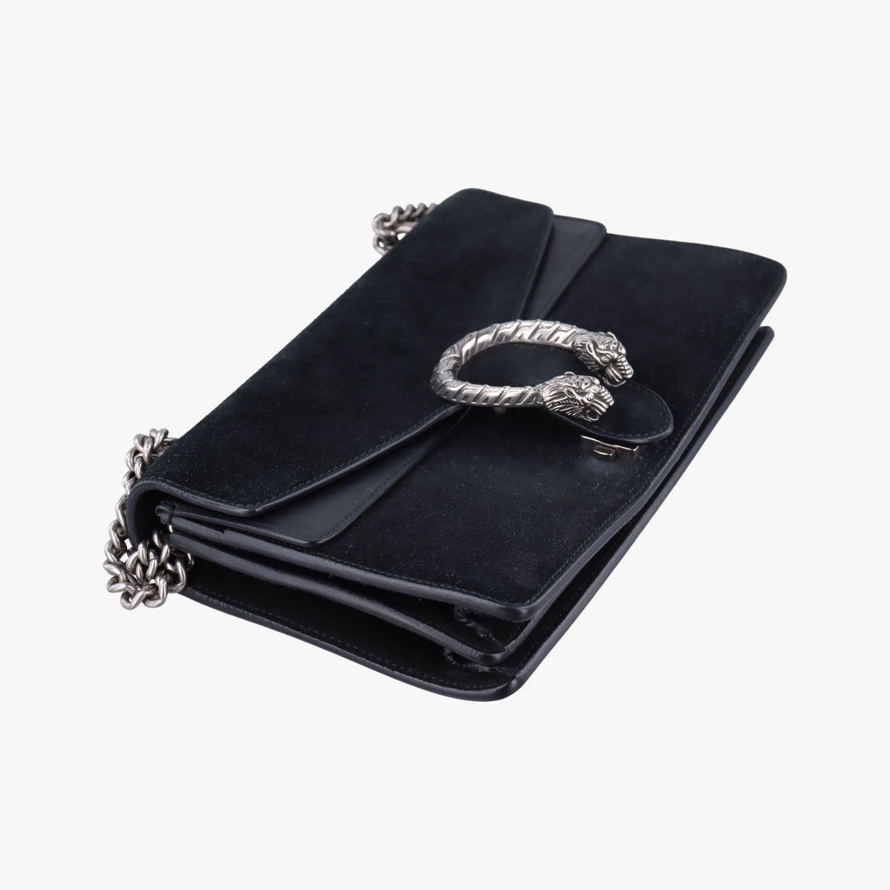 Gucci Black Suede Leather Messenger Bag — view 5