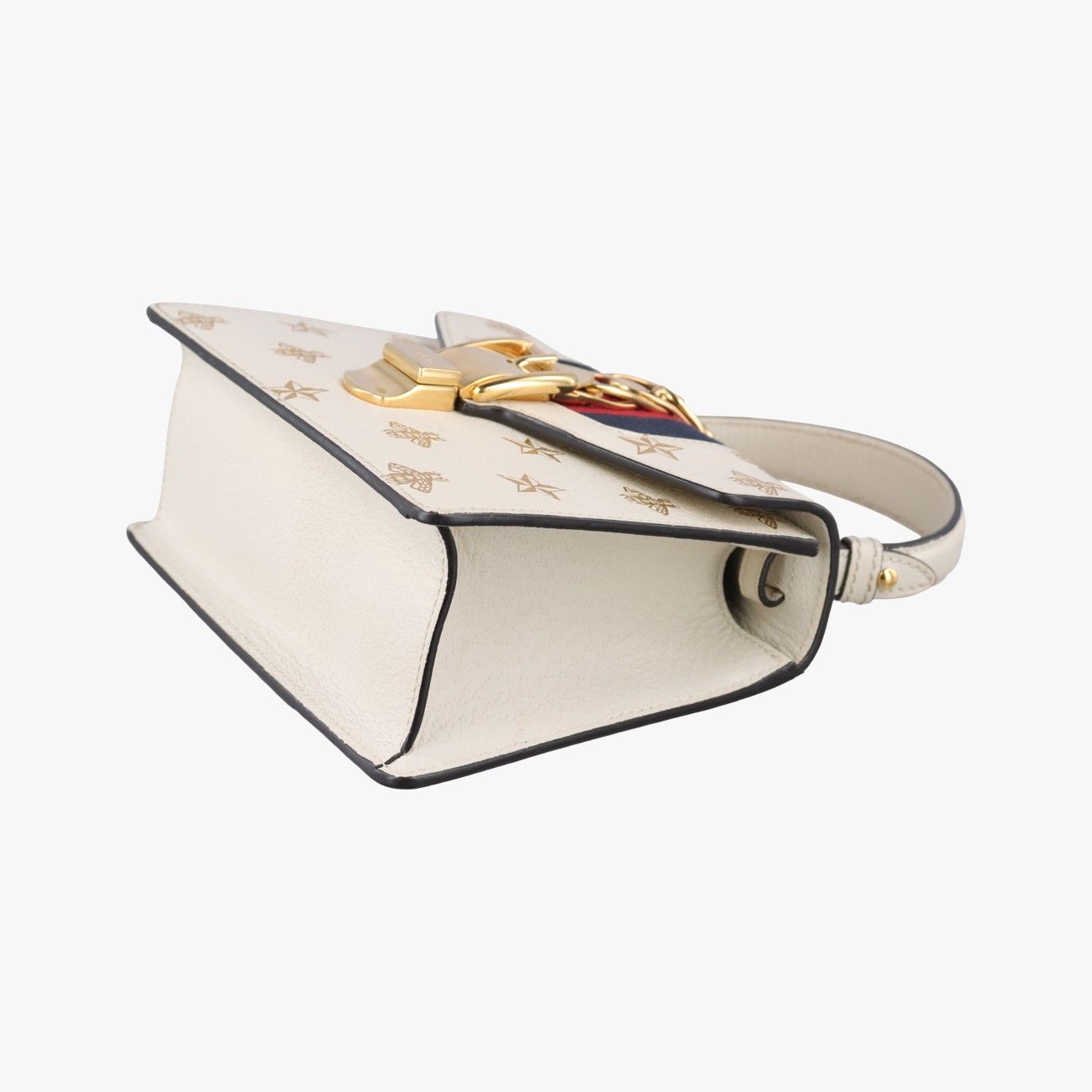 Gucci Sylvie Navy Red Leather Messenger Bag — view 4