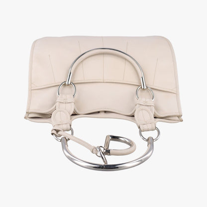 Dior Dio 61 Bo White Leather Handbag — view 8