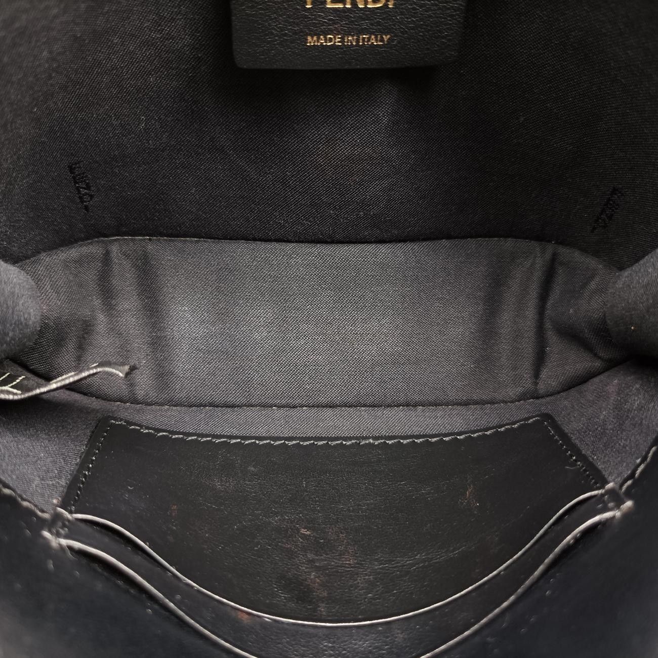 Fendi Black Leather Messenger Bag — view 9