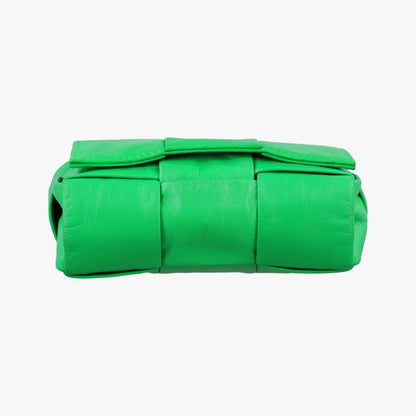 Bottega Veneta Green Leather Messenger Bag — view 3