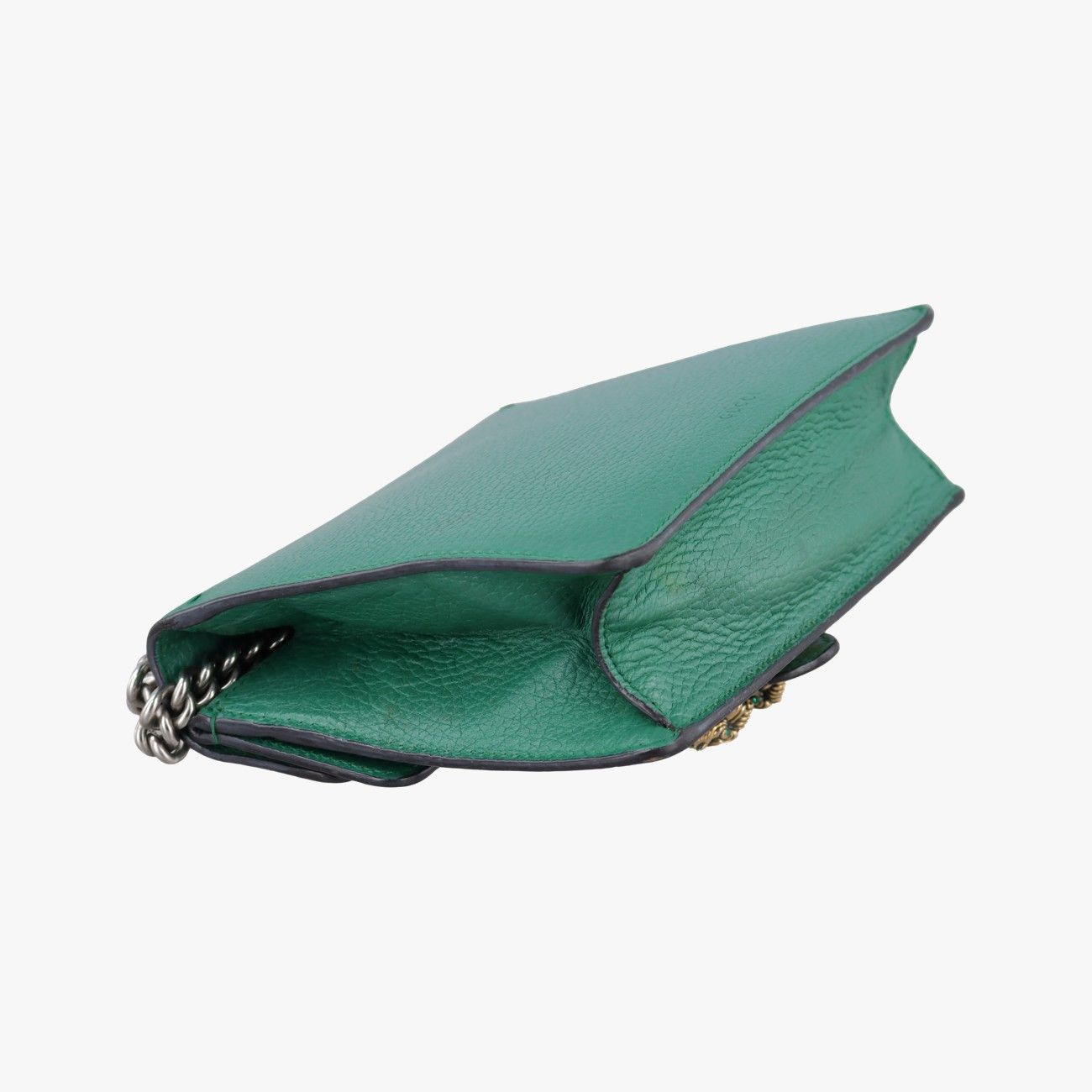Gucci Green Leather Messenger Bag — view 7