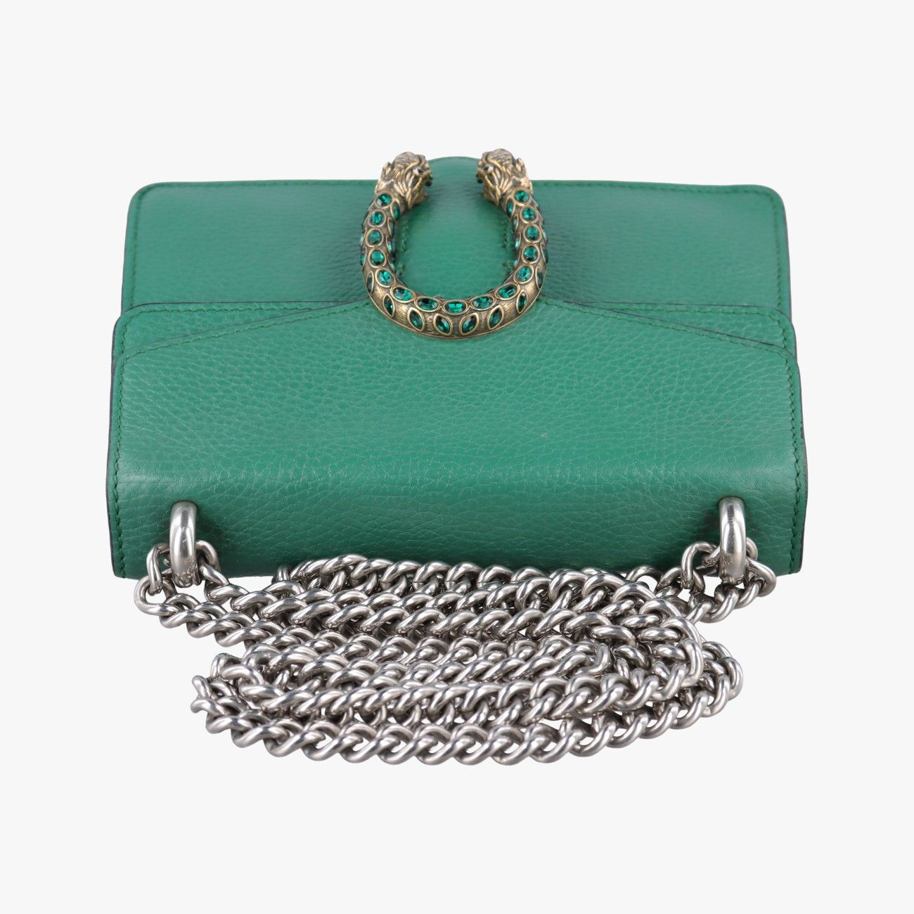 Gucci Green Leather Messenger Bag — view 8