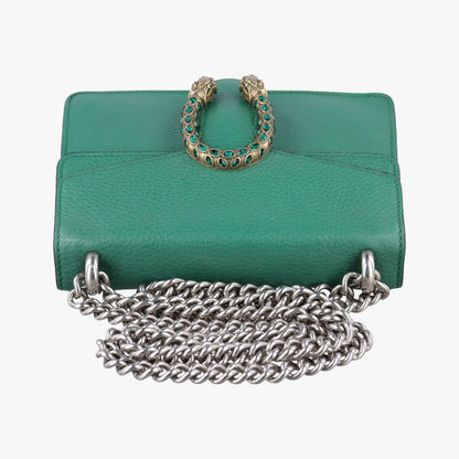 Gucci Green Leather Messenger Bag — view 8
