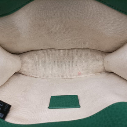 Gucci Green Leather Messenger Bag — view 9