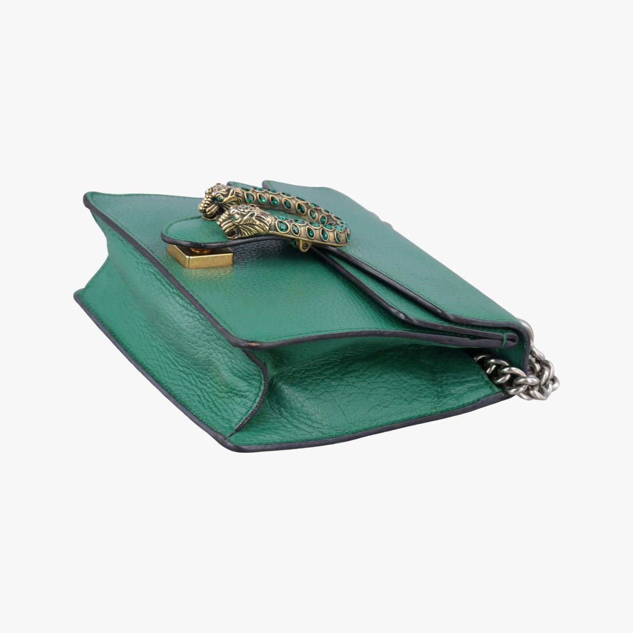 Gucci Green Leather Messenger Bag — view 4