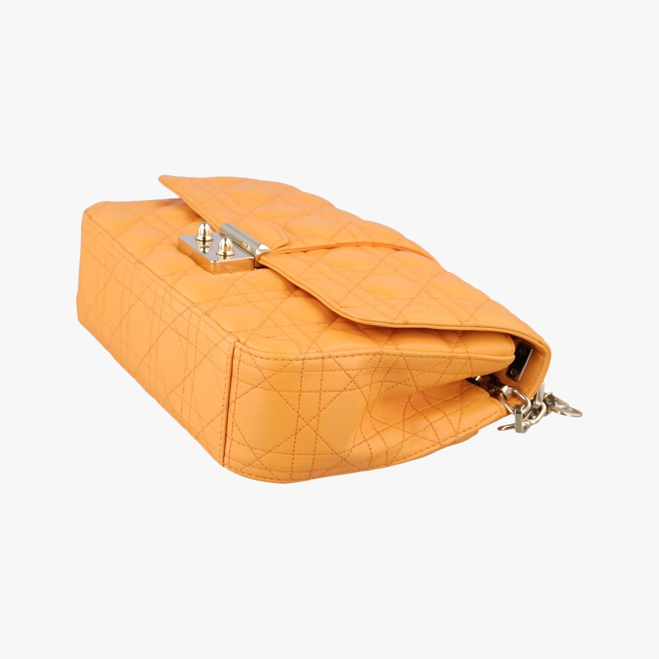 Dior Dio Cannage Yellow Lambskin Messenger Bag — view 4