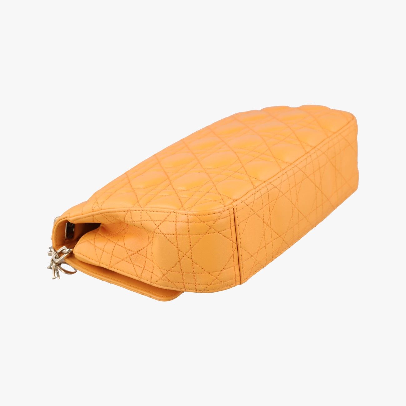Dior Dio Cannage Yellow Lambskin Messenger Bag — view 7