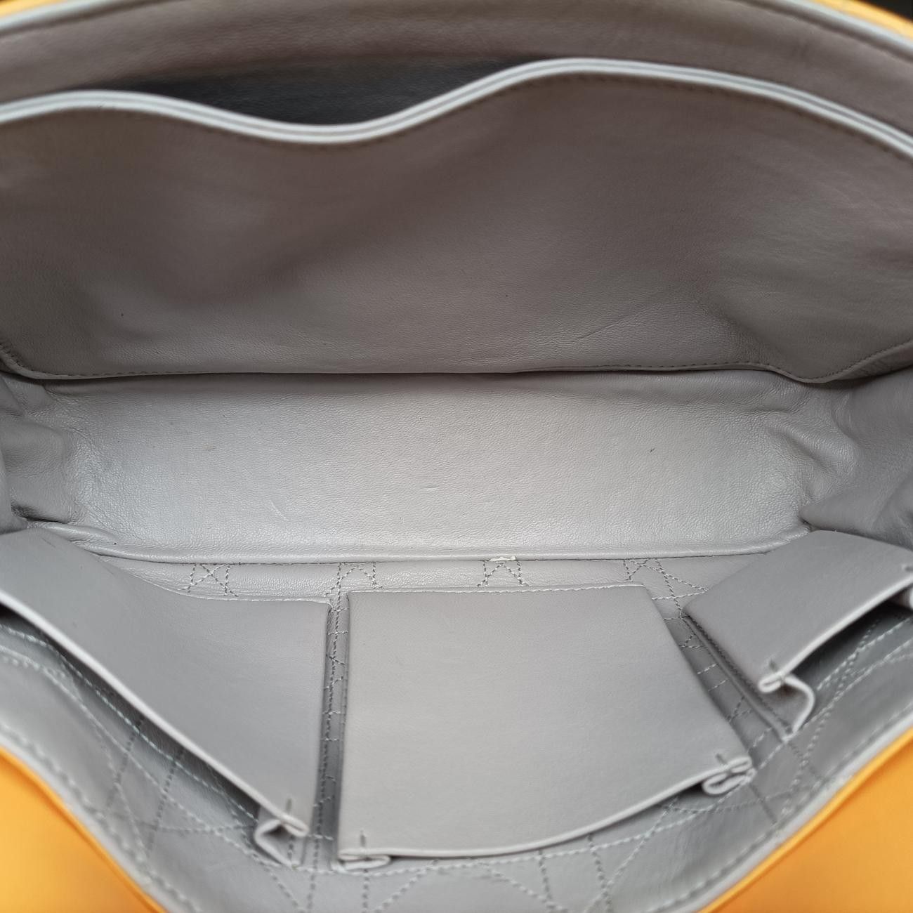 Dior Dio Cannage Yellow Lambskin Messenger Bag — view 9