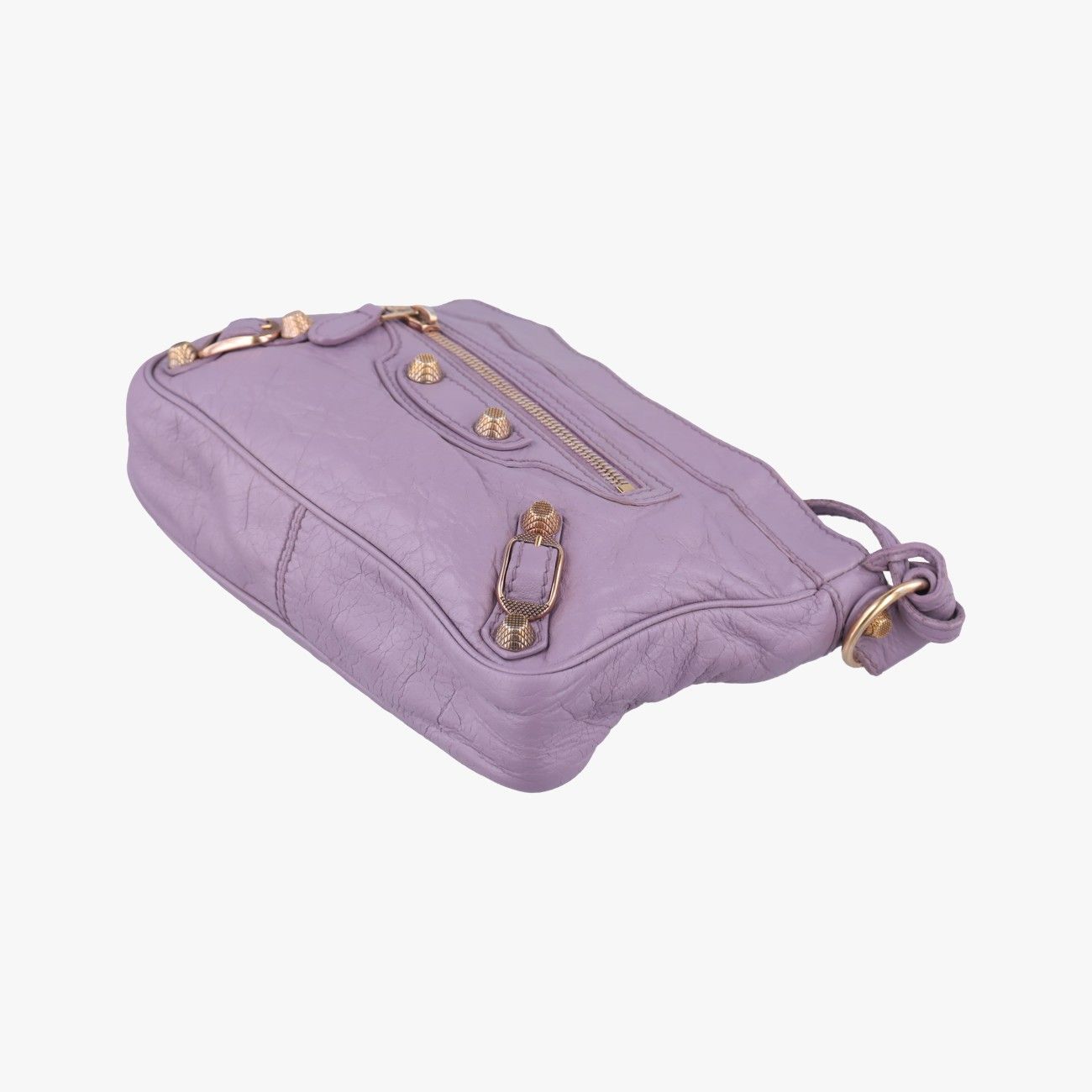 Balenciaga Purple Lambskin .5425 Messenger Bag — view 4