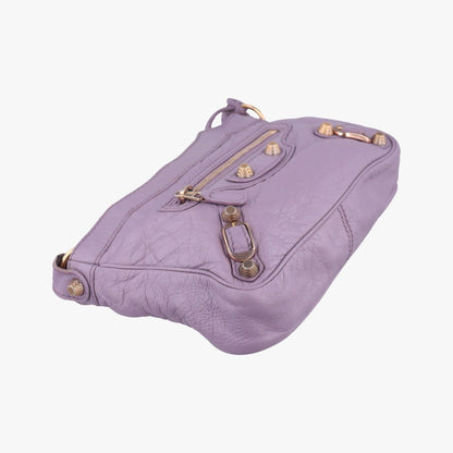 Balenciaga Purple Lambskin .5425 Messenger Bag — view 5