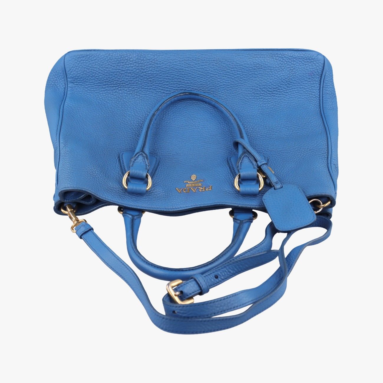 Prada Tote Blue Leather 64 — view 8